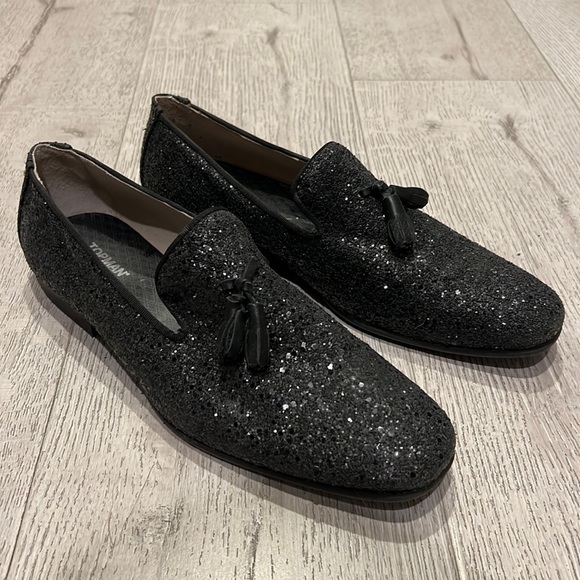 Topman Shoes | Topman Black Shiny Tassel Loafers Dress Shoes Size 42 | Color: Black | Size: 9 | Pm-56133341's Closet